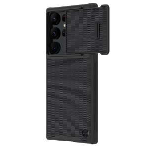 Nillkin Texturált S tok – Samsung Galaxy S23 Ultra kamera védővel fekete