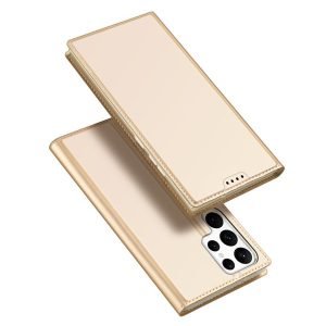 Dux Ducis Skin Pro tok –  Samsung Galaxy S23 Ultra Flip kártyatartóval arany