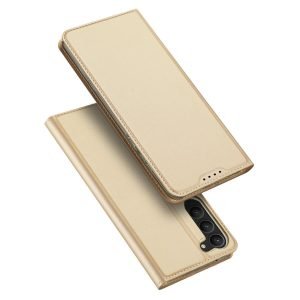 Dux Ducis Skin Pro tok –  Samsung Galaxy S23+ Flip kártyatartóval arany