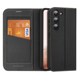 Dux Ducis Skin X2 tok –  Samsung Galaxy S23+ flip kártyatartóval fekete