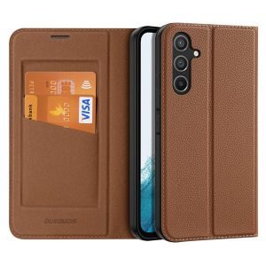 Dux Ducis Skin X2 tok –  Samsung Galaxy A54 5G flip kártyatartóval barna
