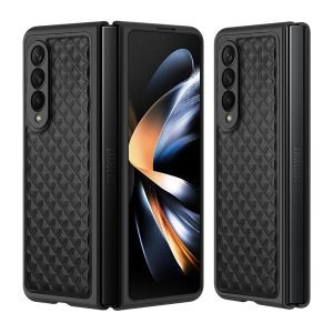 Dux Ducis Venice tok – Samsung Galaxy Z Fold 4 bőrtok – hoz fekete